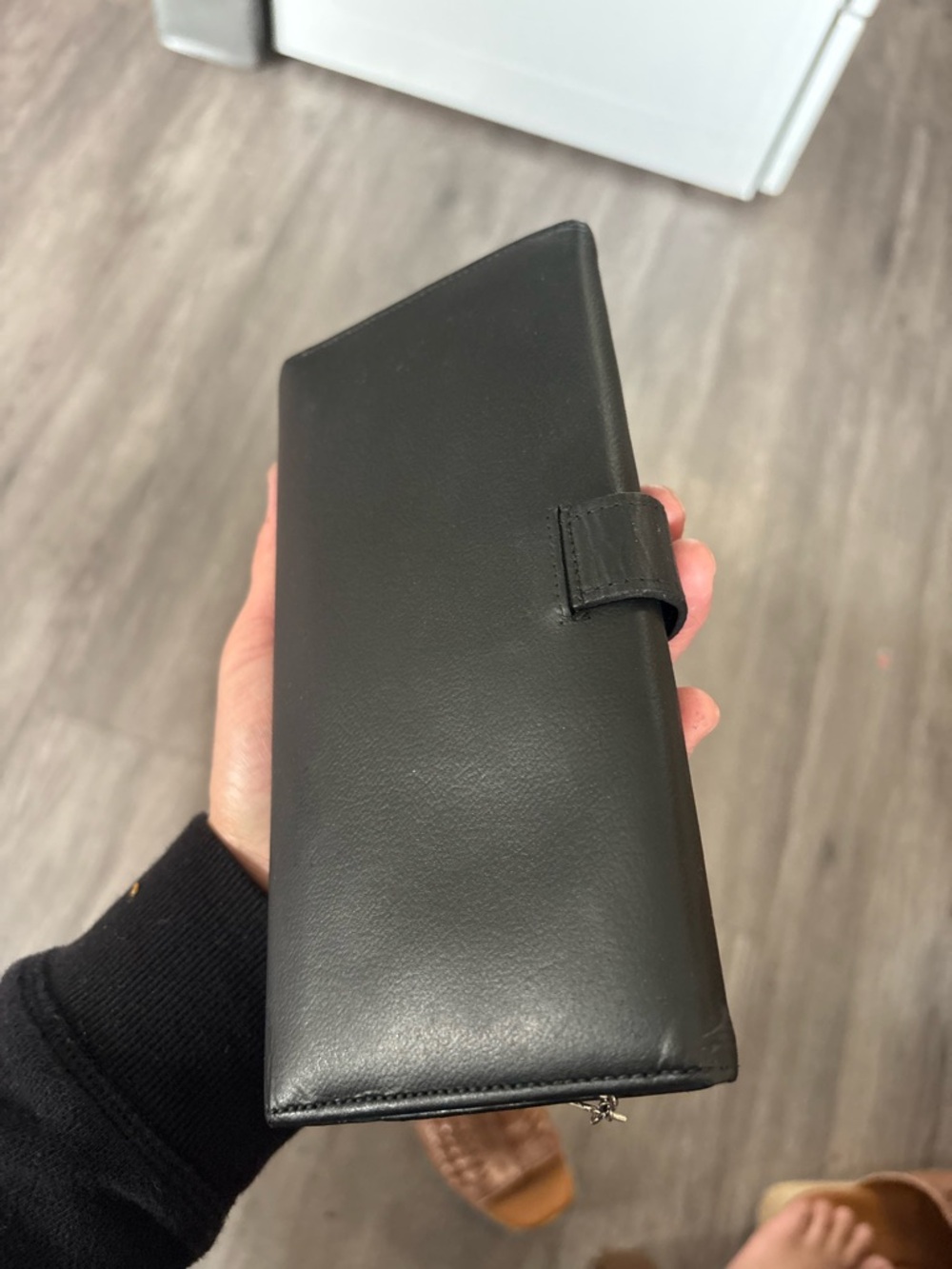 Yves Saint Laurent black Leather continental Wallet with silver hardware - Picture 6 of 10